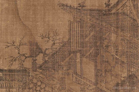 楼阁亭台图-赵孟頫