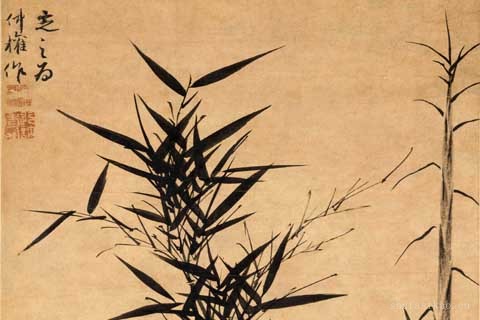 竹石图轴 -02-顾安