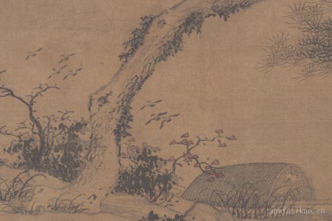倚艇看鸿图-佚名