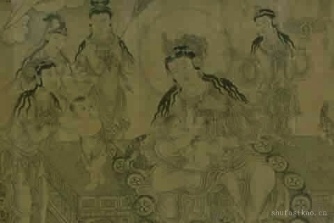 姨母育佛图卷-04-王振鹏