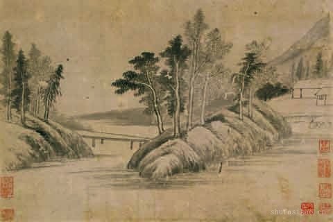 隔水云山图-01-董其昌