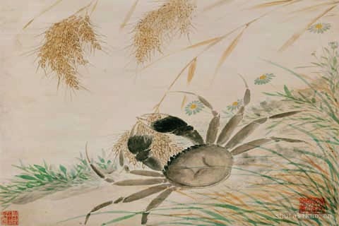 稻蟹图-项圣谟