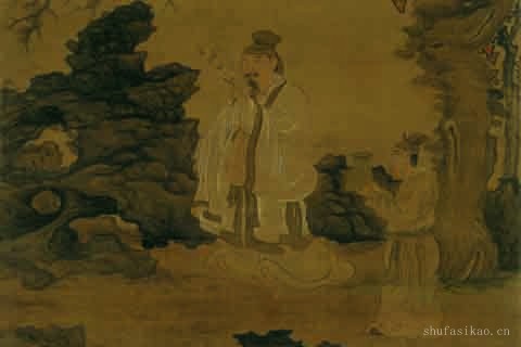 摘梅高士图-陈洪绶