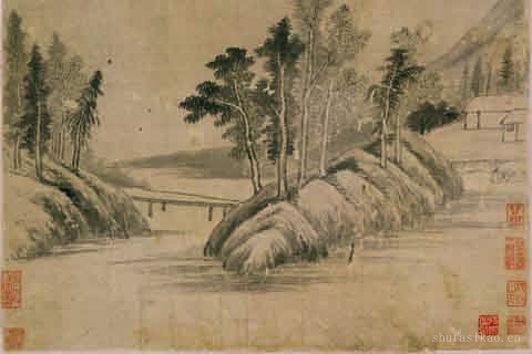 隔水云山图-04-董其昌