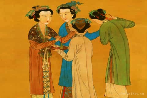 王蜀宫妓图-唐寅