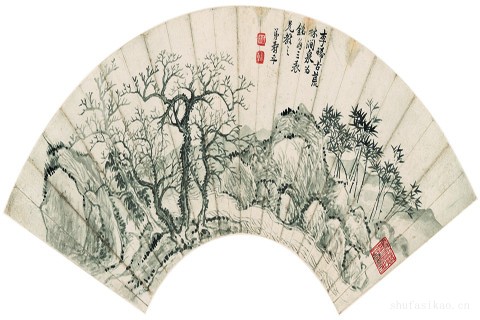 山水花卉八开-04-恽寿平