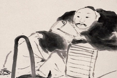 灯下观书-吴昌硕
